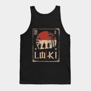 Loki God Poster – Norse Trickster in Japanese Ukiyo-e Style Tank Top