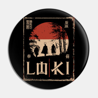 Loki God Poster – Norse Trickster in Japanese Ukiyo-e Style Pin
