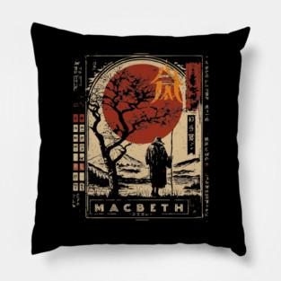 Macbeth Poster – Japanese Style Shakespeare Tragedy Print Pillow