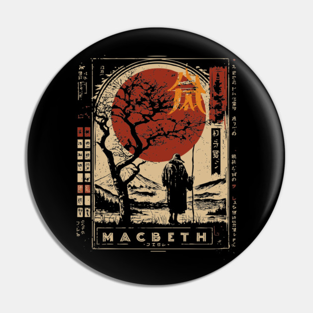 Macbeth Poster – Japanese Style Shakespeare Tragedy Print Pin by TuncGK