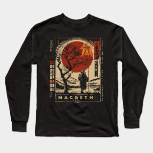 Macbeth Poster – Japanese Style Shakespeare Tragedy Print Long Sleeve T-Shirt