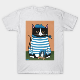 Pierre The French Artist Cat T-Shirt