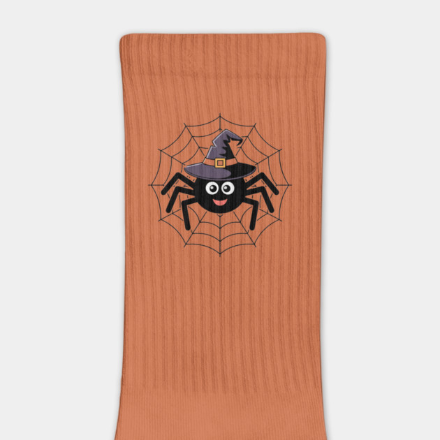 Cute Witch Spider with Web Halloween Fun by BirdsnStuff