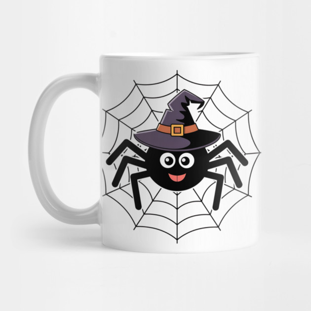 Cute Witch Spider with Web Halloween Fun by BirdsnStuff