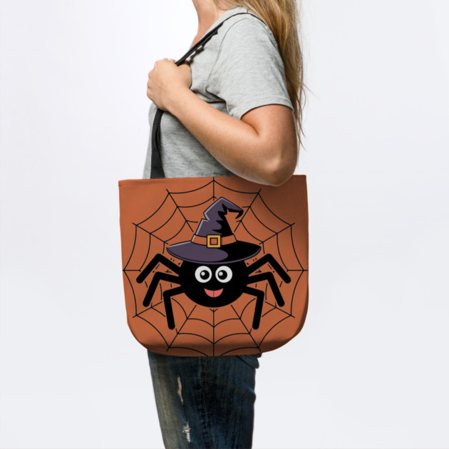 Cute Witch Spider with Web Halloween Fun by BirdsnStuff
