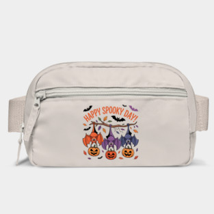 Playful Halloween Bats Hanging with Pumpkins Bag