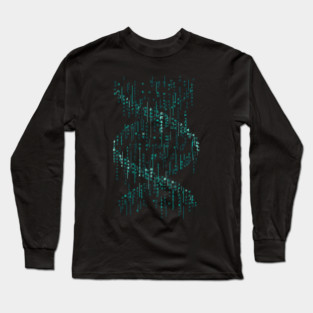 Matrix Binary Code | DNA Helix Science Long Sleeve T-Shirt