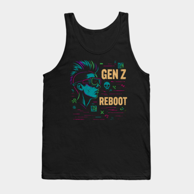 GEN Z REBOOT — Tech Rebellion Unleashed Tank Top by Hobby Helpers Merch