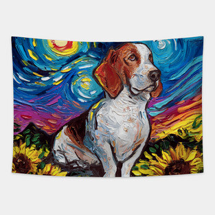 Basset Hound Night 2 Tapestry