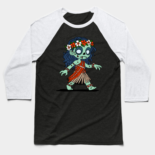 Tahitian Zombie Baseball T-Shirt by H. R. Sinclair