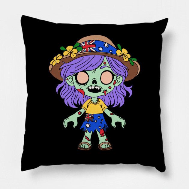 Australian Zombie Pillow by H. R. Sinclair