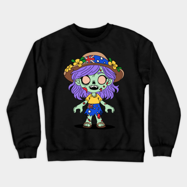 Australian Zombie Crewneck Sweatshirt by H. R. Sinclair