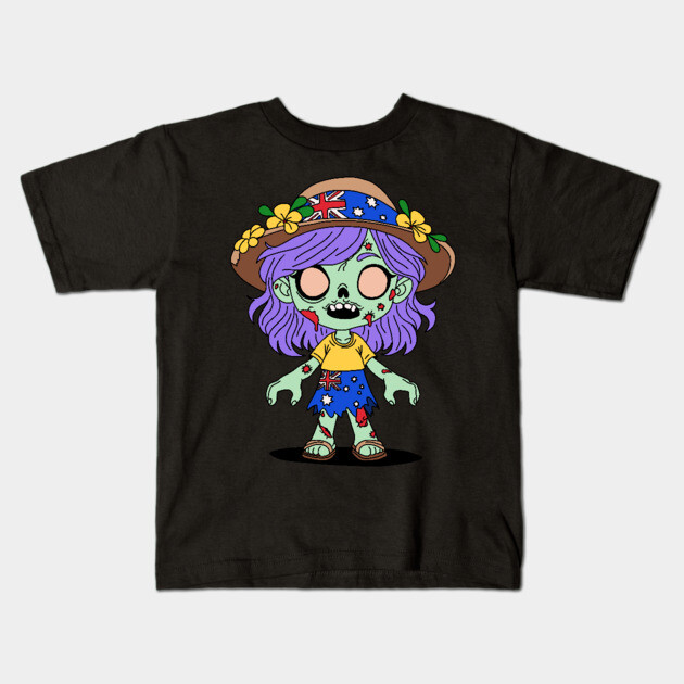 Australian Zombie Kids T-Shirt by H. R. Sinclair