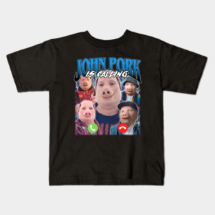 John Pork Funny Design Kids T-Shirt