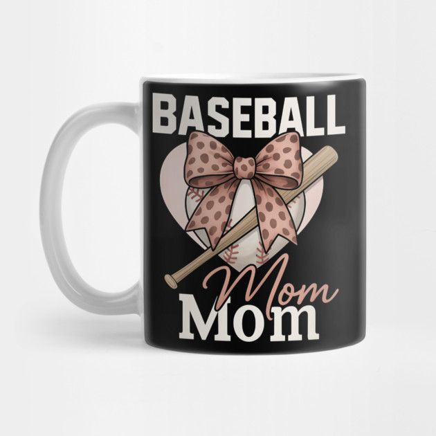 Leopard Coquette Bow Baseball Mom | Cute Coquette Mother’s Day Gift for Sport Moms by ArtistTee ⭐⭐⭐⭐⭐