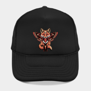 Red Fox with Gothic Death’s-Head Moth Wings Hat
