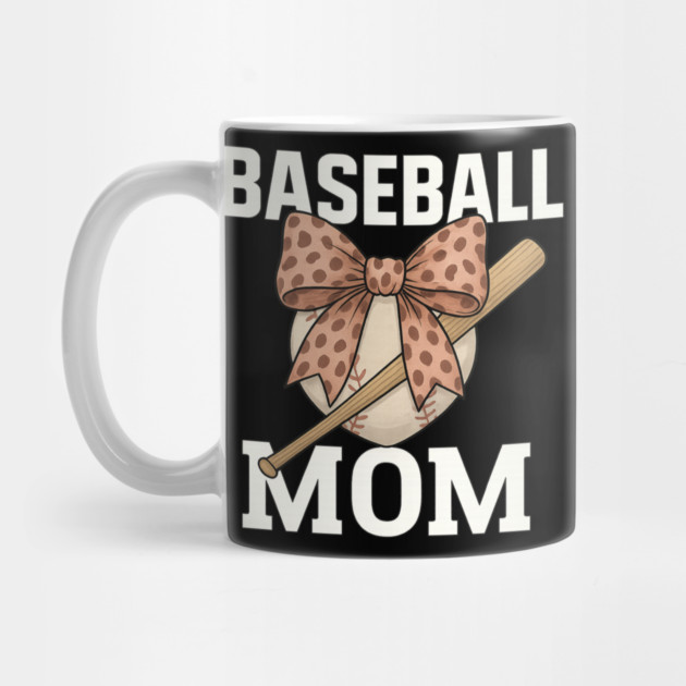 Leopard Coquette Bow Baseball Mom Mother’s Day Gift by ArtistTee ⭐⭐⭐⭐⭐