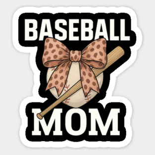 Leopard Coquette Bow Baseball Mom Mother’s Day Gift Magnet
