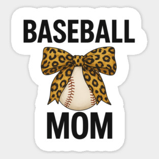 Baseball - Coquette - Bow - Women - Girls - Baseball - Cheer - Mom - Mama Sticker