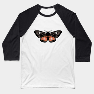 Death’s-Head Moth with Skulls and Gothic Wings Baseball T-Shirt