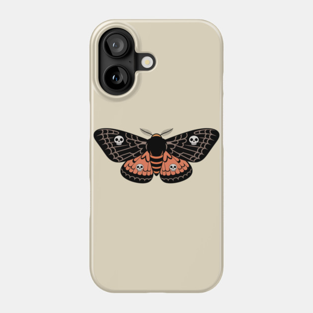 Death’s-Head Moth with Skulls and Gothic Wings Phone Case by BirdsnStuff