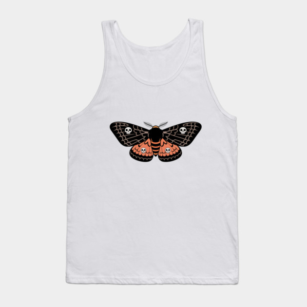 Death’s-Head Moth with Skulls and Gothic Wings Tank Top by BirdsnStuff