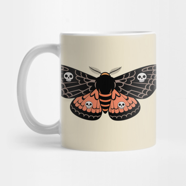Death’s-Head Moth with Skulls and Gothic Wings by BirdsnStuff