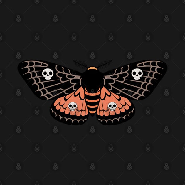 Death’s-Head Moth with Skulls and Gothic Wings by BirdsnStuff