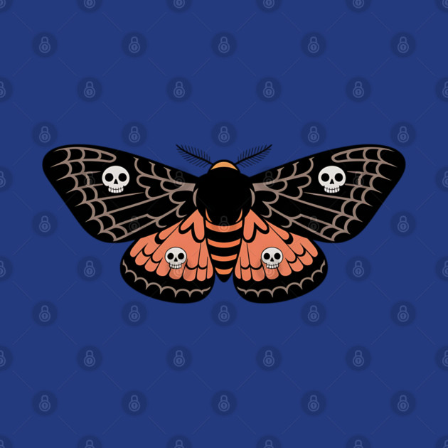 Death’s-Head Moth with Skulls and Gothic Wings by BirdsnStuff