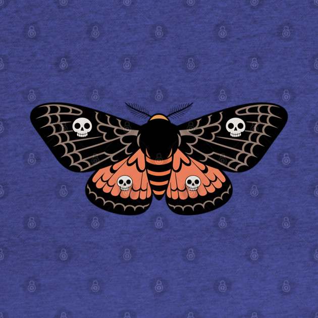Death’s-Head Moth with Skulls and Gothic Wings by BirdsnStuff