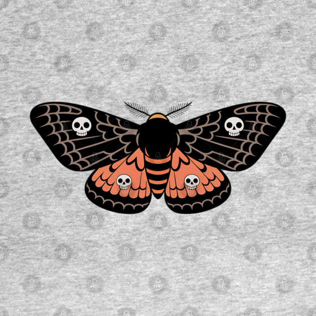 Death’s-Head Moth with Skulls and Gothic Wings by BirdsnStuff