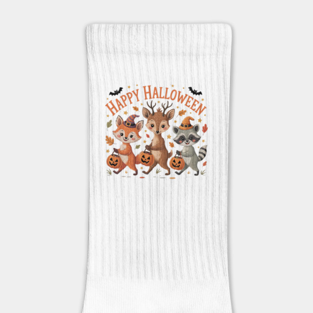 Adorable Fox, Deer, and Raccoon in Halloween Costumes by BirdsnStuff