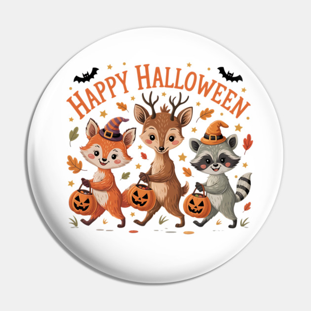 Adorable Fox, Deer, and Raccoon in Halloween Costumes Pin by BirdsnStuff