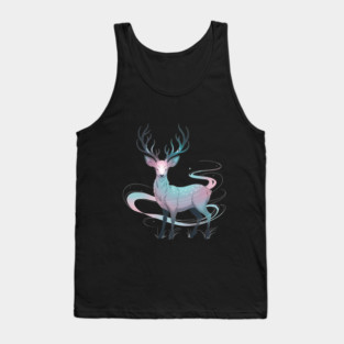 Fantasy Spirit Deer with Mystical Energy Tank Top
