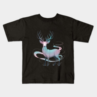 Fantasy Spirit Deer with Mystical Energy Kids T-Shirt