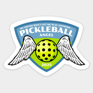 Pickleball Angel aka Permanently Benched Sticker