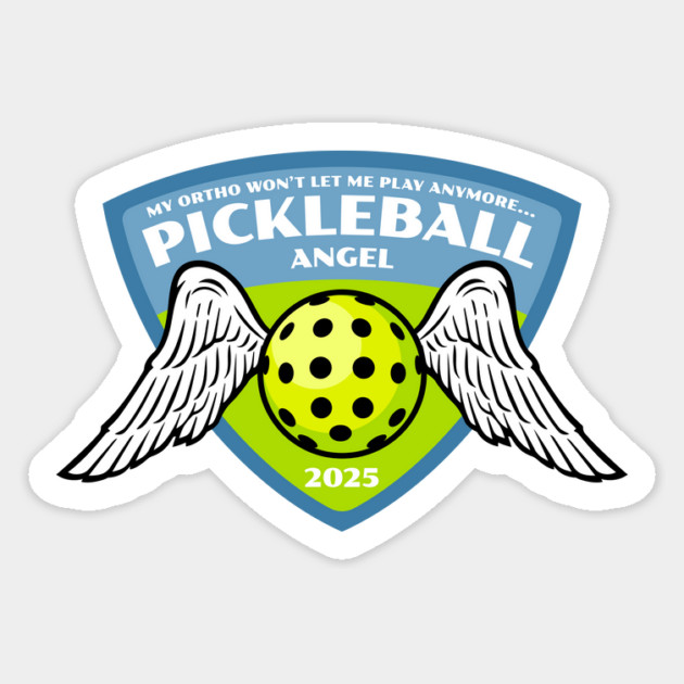 Pickleball Angel aka Permanently Benched Magnet by Camp Happy Hour