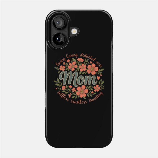 She is Mom | Boho Floral Mother’s Day Gift for Loving, Caring, Dedicated Mamas Phone Case by ArtistTee ⭐⭐⭐⭐⭐