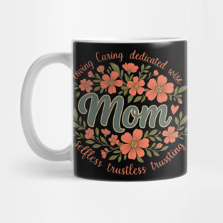 She is Mom | Boho Floral Mother’s Day Gift for Loving, Caring, Dedicated Mamas Mug