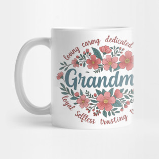 Floral Grandma Boho Style | Loving, Caring, Wise Gift for Mother’s Day Mug