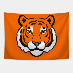 Fierce Focus – Bold Tiger Face Tapestry