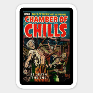 Chamber of Chills vintage horror comic cover Sticker