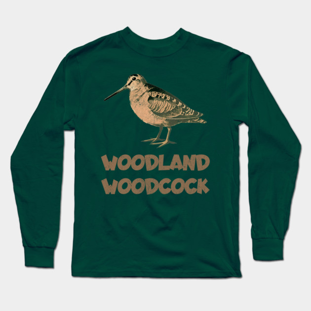 Woodland Woodcock Long Sleeve T-Shirt by DonWillisJrArt
