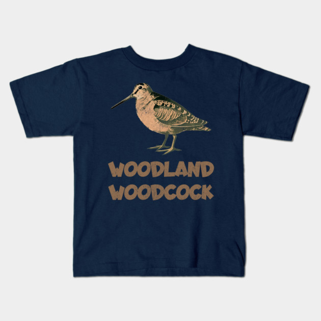 Woodland Woodcock Kids T-Shirt by DonWillisJrArt