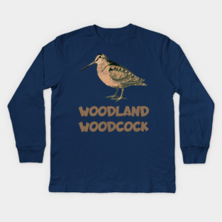 Woodland Woodcock Kids Long Sleeve T-Shirt