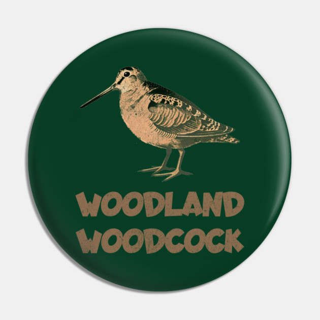 Woodland Woodcock Pin by DonWillisJrArt