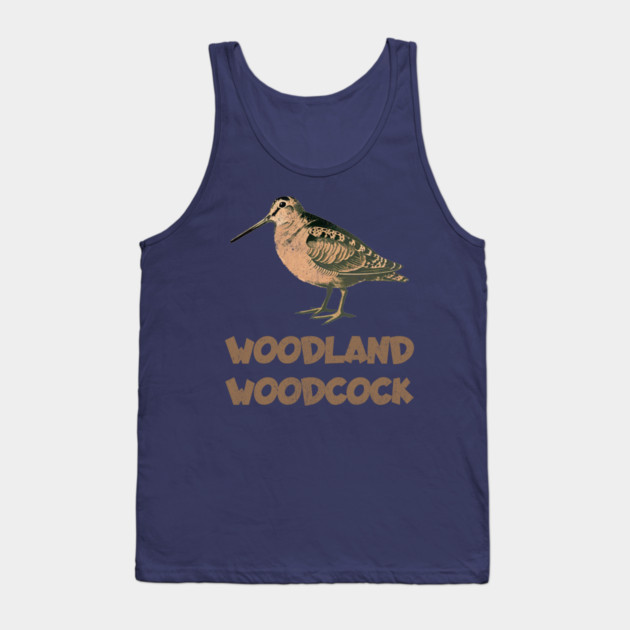Woodland Woodcock Tank Top by DonWillisJrArt