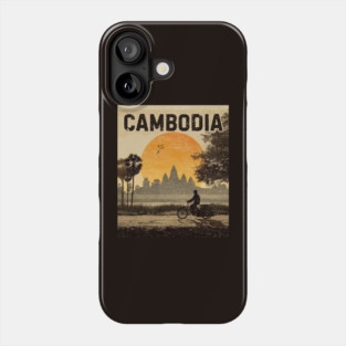 A Vintage Illustration of Cambodia Phone Case