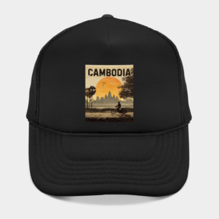 A Vintage Illustration of Cambodia Hat