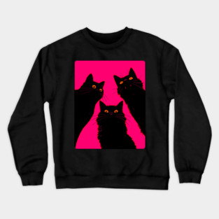 Black Cats It's Time To Wake Up Crewneck Sweatshirt